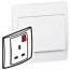 LEGRAND 281114 13A SINGLE SWITCHED SOCKET + LED Mallia White