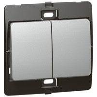 LEGRAND 283002 281905 2G 1W 10AX Mallia Silver