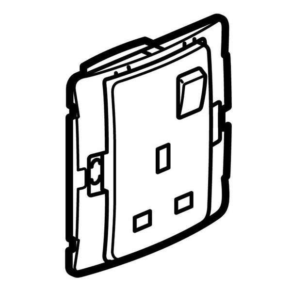 LEGRAND 283114 281905 13A SINGLE SWITCHED SOCKET + LED Mallia Silver