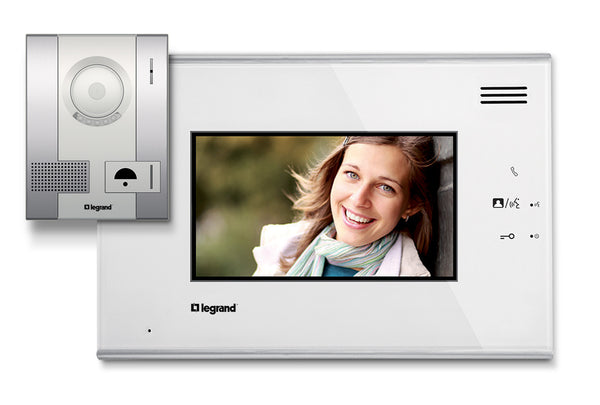LEGRAND Door Entry 7" Colour Video Kit with HANDSFREE Monitor + Pushbutton IP54 Outdoor Panel with Colour Camera