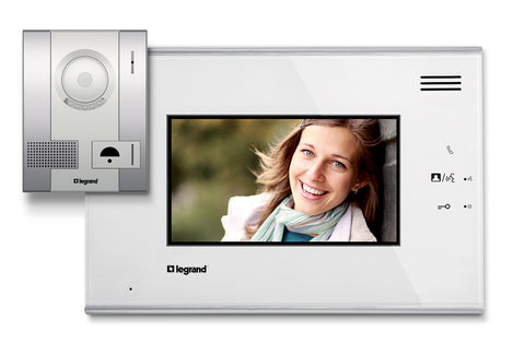 Legrand Door Entry 7" Colour Video Kit with HANDSFREE Monitor + Pushbutton IP54 Outdoor Panel with Colour Camera