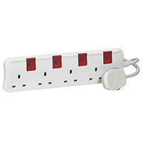 LEGRAND MULTI-OUTLET EXTENSION - 4 X 2P+E - 3M BS