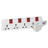 LEGRAND MULTI-OUTLET EXTENSION - 4 X 2P+E - 5M MS