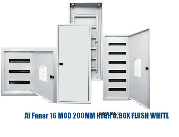 Al Fanar 16 MOD 200MM HIGH G.BOX FLUSH WHITE