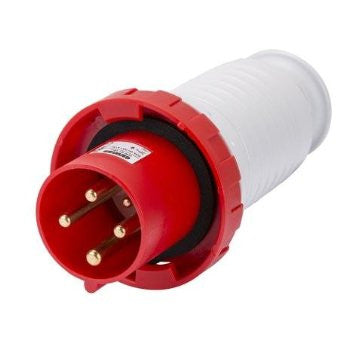 GEWISS STRAIGHT PLUG 3P+E 63A - RED