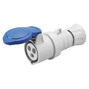 GEWISS GW62015H STRAIGHT CONNECTOR - 2P+E 32A -BLUE IP44