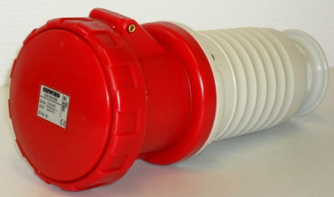 GEWISS STRAIGHT CONNECTOR - 3P+E 63A -RED