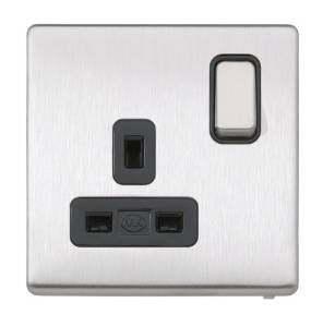 MK K24357BSSB 13A 1G DP SWITCH SOCKET OUTLET, DE