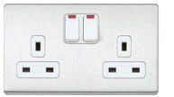 MK K24647BSSB 13A 2G DP SWITCH SOCKET OUTLET, DE AND NEON