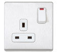 MK K24657BSSB 13A 1G DP SWITCH SOCKET OUTLET, DE AND NEON