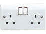 MK K2647SAWHI 13A 2G DP SWITCHSOCKET & NEON