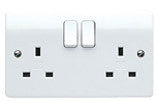 MK K2747WHI 13A 2G DP SWITCHS OCKET