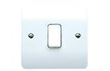 MK K4870WHI 10A 1G SP 1 WAY PLATE SWITCH