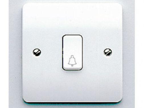 MK K4878BWHI 10A 1G SP PUSHSWITCH BELL SYM