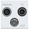 MK 2M TV/FM/SAT OUTLET TRIPLEXER: EURO