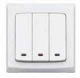 MK S4783NWHI 3G 2W 10AX SP Switch with Neon Indicator