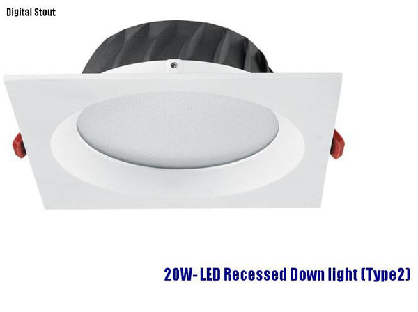 FRATER 20W- LED Recessed Down light (Type2)