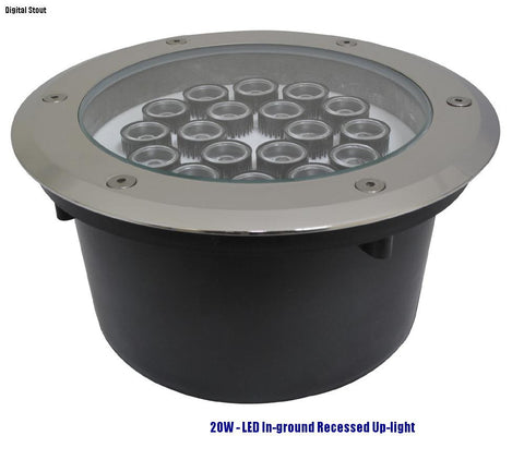 FRATER 20W - LED In-ground Recessed Up-light