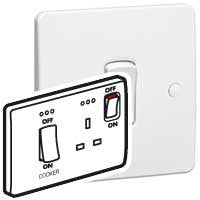 LEGRAND 730029 45A DP SWITCH + 13A SOCKET Synergy White