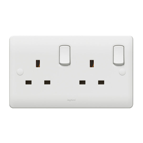 LEGRAND 730070 13A DP 2G SWITCHED SOCKET Synergy White