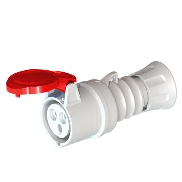 GEWISS GW62008H STRAIGHT CONNECTOR - 3P+E 16A -RED IP44