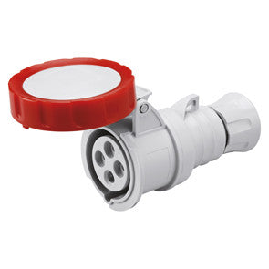 GEWISS STRAIGHT CONNECTOR - 3P+E 32A IP67-RED