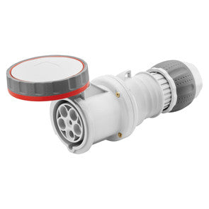 GEWISS STRAIGHT CONNECTOR - 3P+N+E 63A -RED