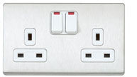 MK 13A 2G DP SWITCH SOCKET OUTLET, DE AND NEON