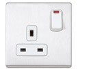 MK 13A 1G DP SWITCH SOCKET OUTLET, DE AND NEON