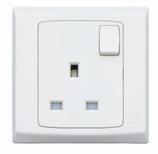 MK S2757DP Whi 1G 13A DP Switched Socket Outlet