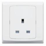 MK S780Whi 1G 13A unswitched socket outlet